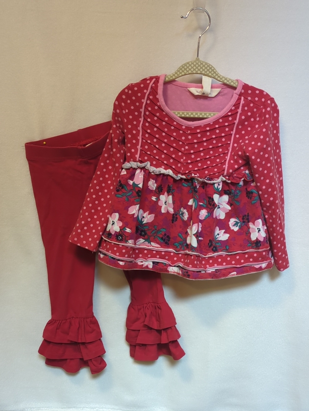 Matilda Jane Pink Polka Dot Tunic Set